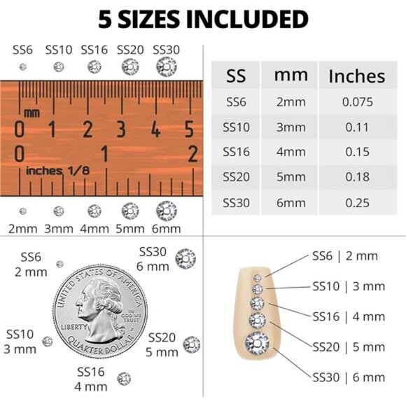 Clear Glue with 20100Pcs Silver Clear Flatback Rhinestones for Crafts - Picture 4 of 7